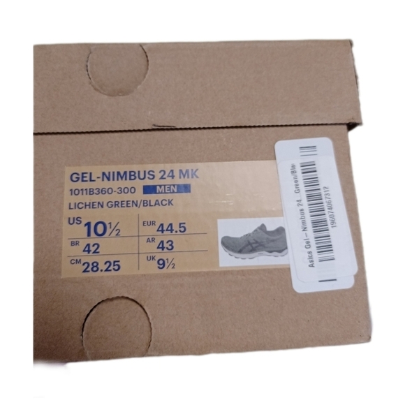 Asics Gel Nimbus 24 Men's Size 10.5 Green/Black - Picture 8 of 15